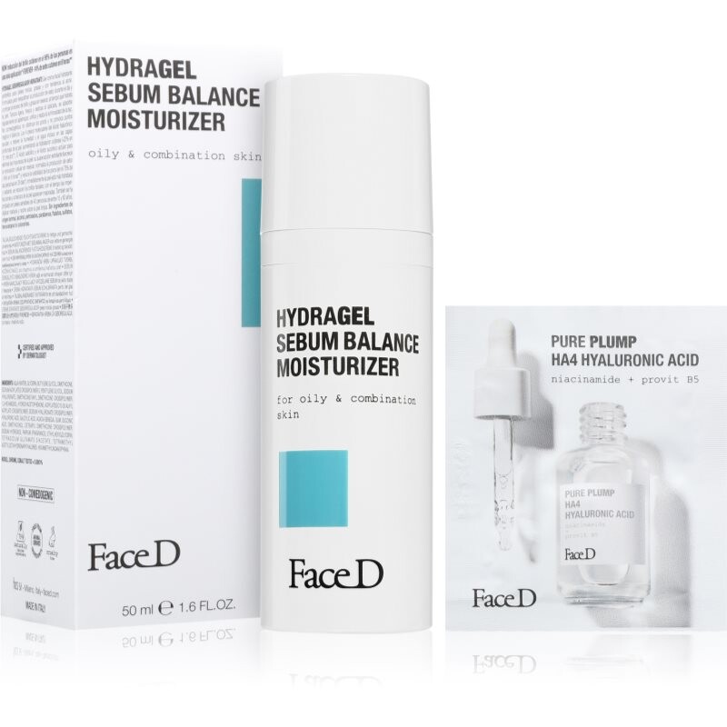 Face D Hydragel Sebum Balance Moisturizer moisturising gel cream for oily and combination skin 50 ml