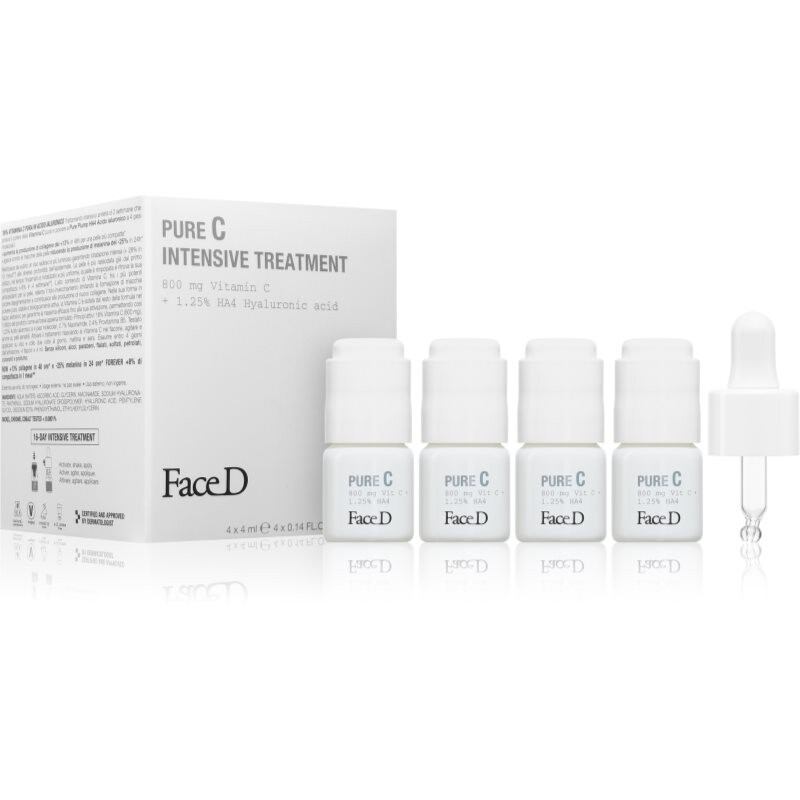 Face D Pure C facial care with anti-wrinkle effect 4x4 ml