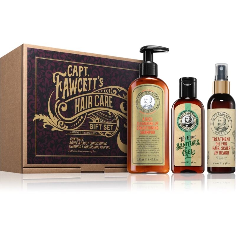 Captain Fawcett Booze & Baccy Shampoo & Hair Oil Gift Set gift set for men