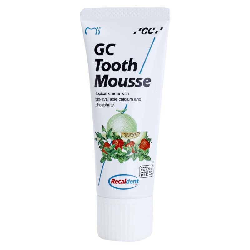 GC Tooth Mousse protective remineralising cream for sensitive teeth without fluoride flavour Melon 35 ml