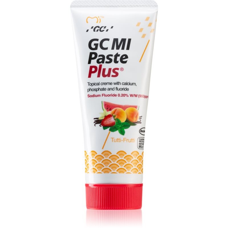 GC MI Paste Plus protective remineralising cream for sensitive teeth with fluoride flavour Tutti Frutti 35 ml