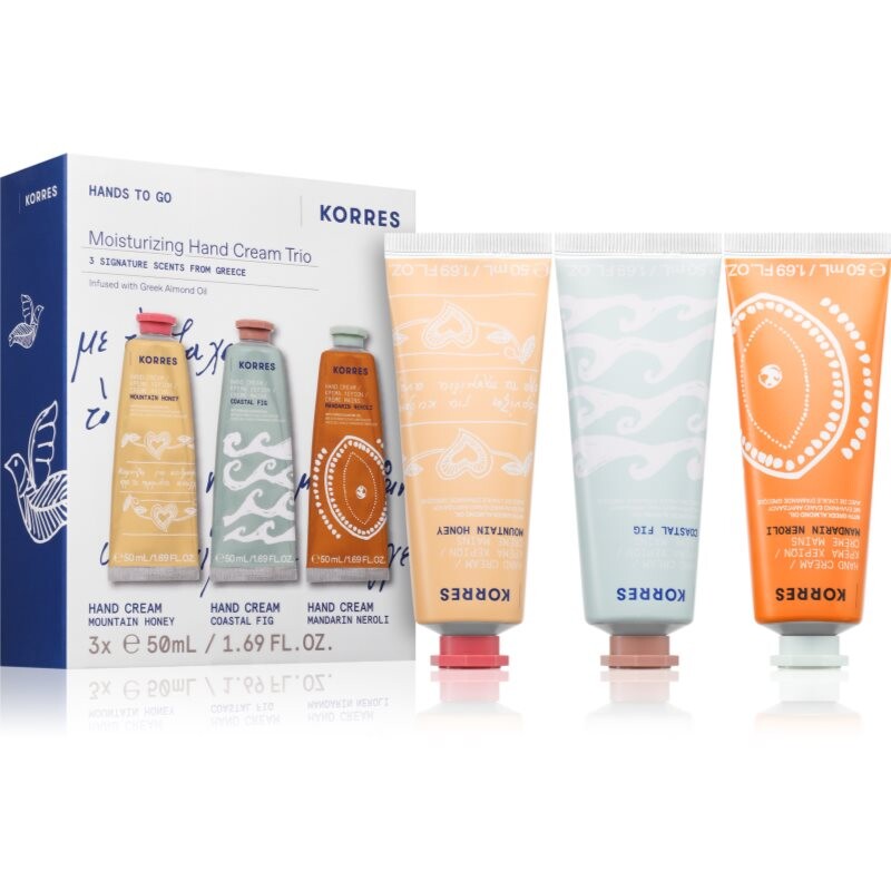 Korres Moisturizing Hand Cream Trio gift set for hands