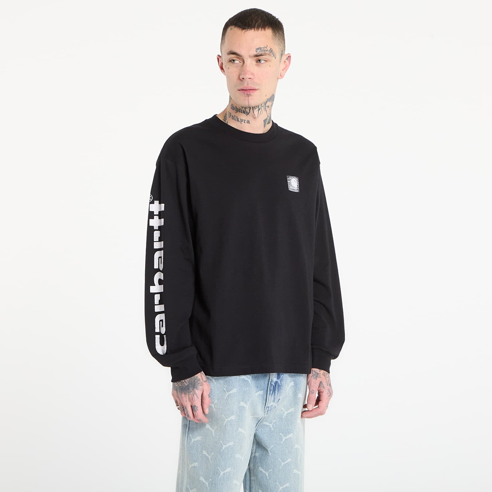 T-shirt Carhartt WIP L/S Archive Script T-Shirt UNISEX Black S