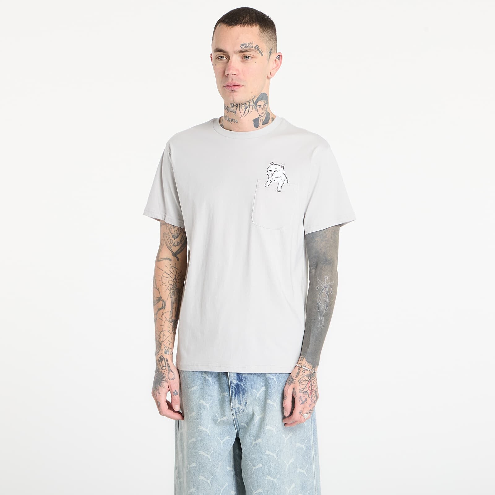 T-shirt RIPNDIP For Sale Pocket Tee Grey M