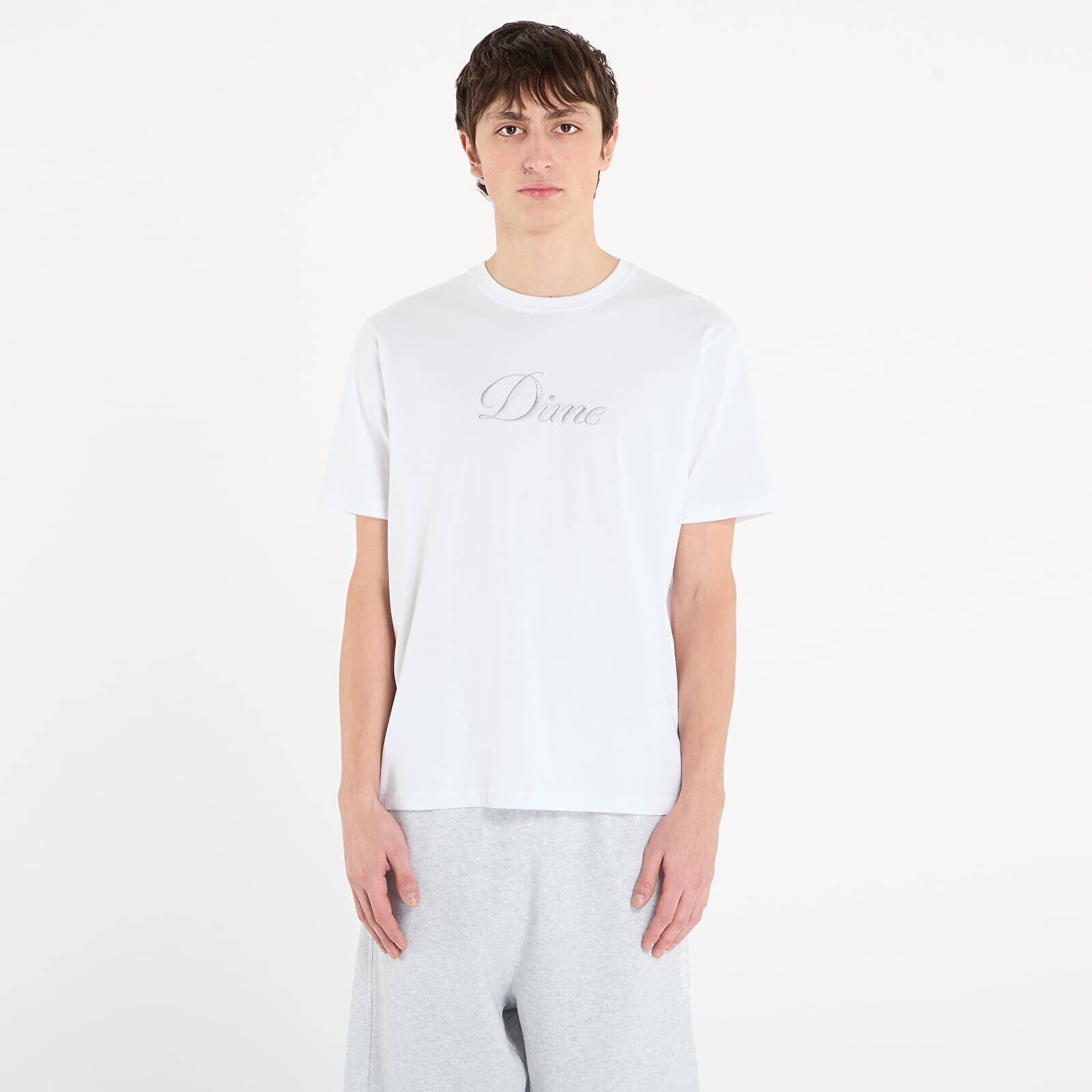T-shirt DIME Cursive T-Shirt UNISEX White L