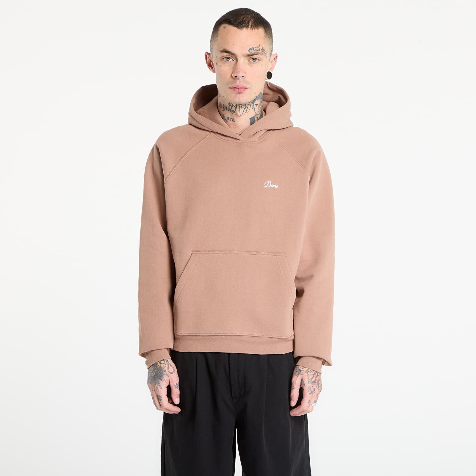 Sweatshirt DIME Cursive Small Logo Hoodie UNISEX Sepia L
