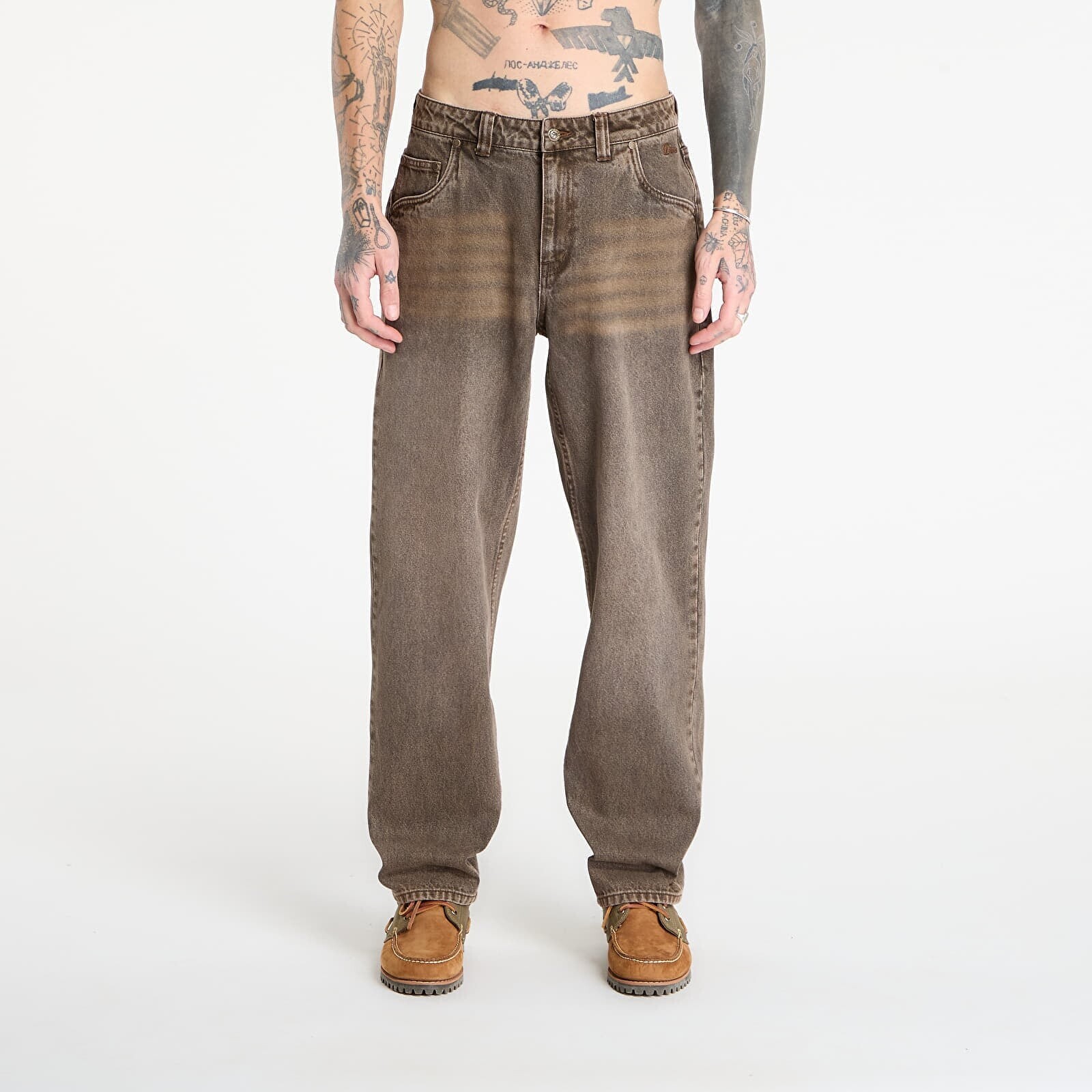 Pants DIME Relaxed Denim Pants Sandblasted Brown 34