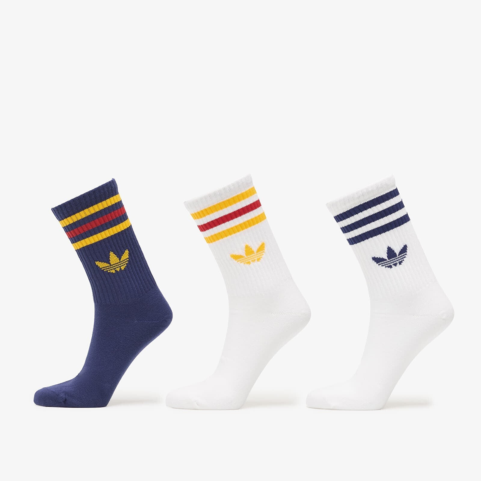 adidas 3S Crew Sock 3P White/ Dark Blue/ White XL