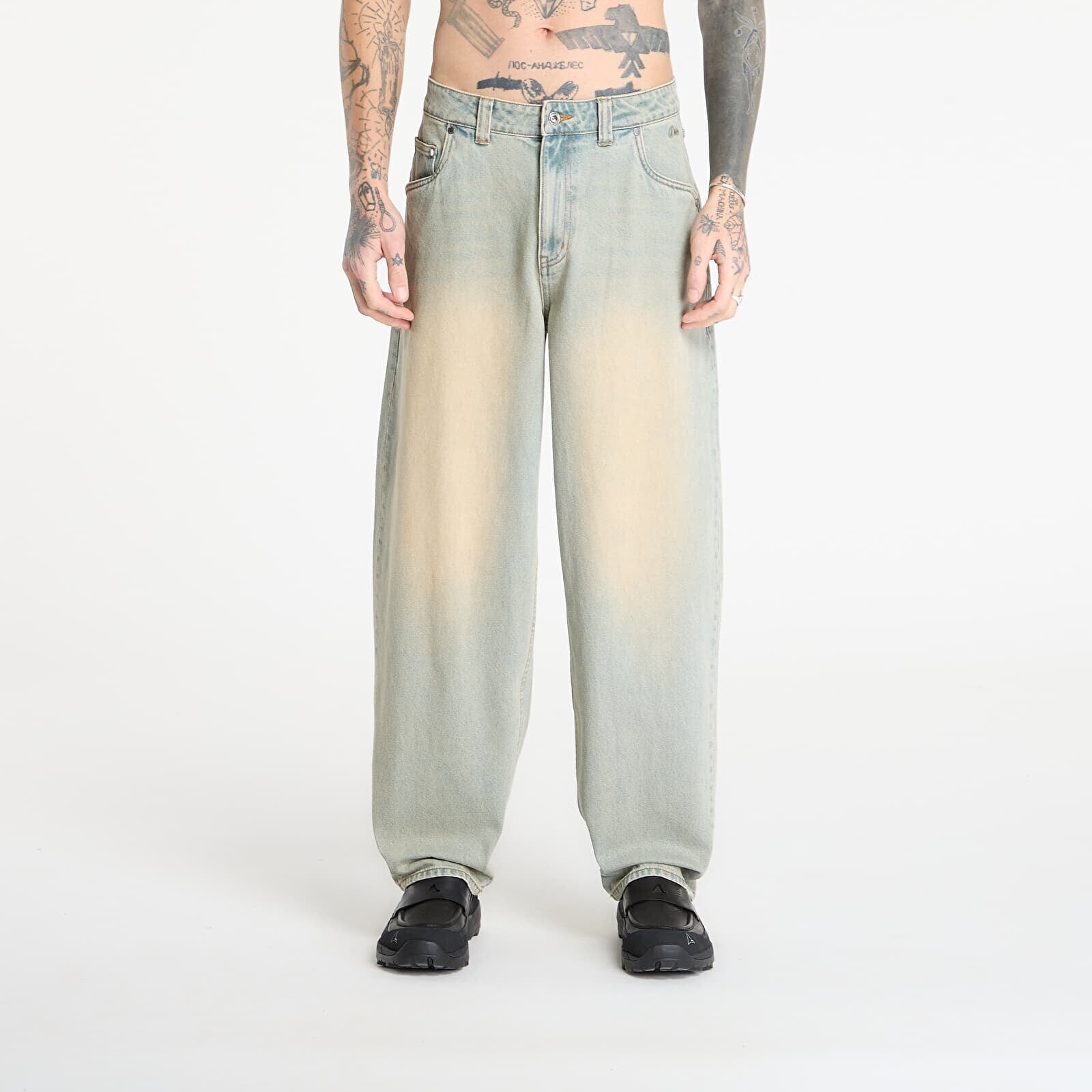 Pants DIME Baggy Denim Pants Sandblasted Sky Blue 34