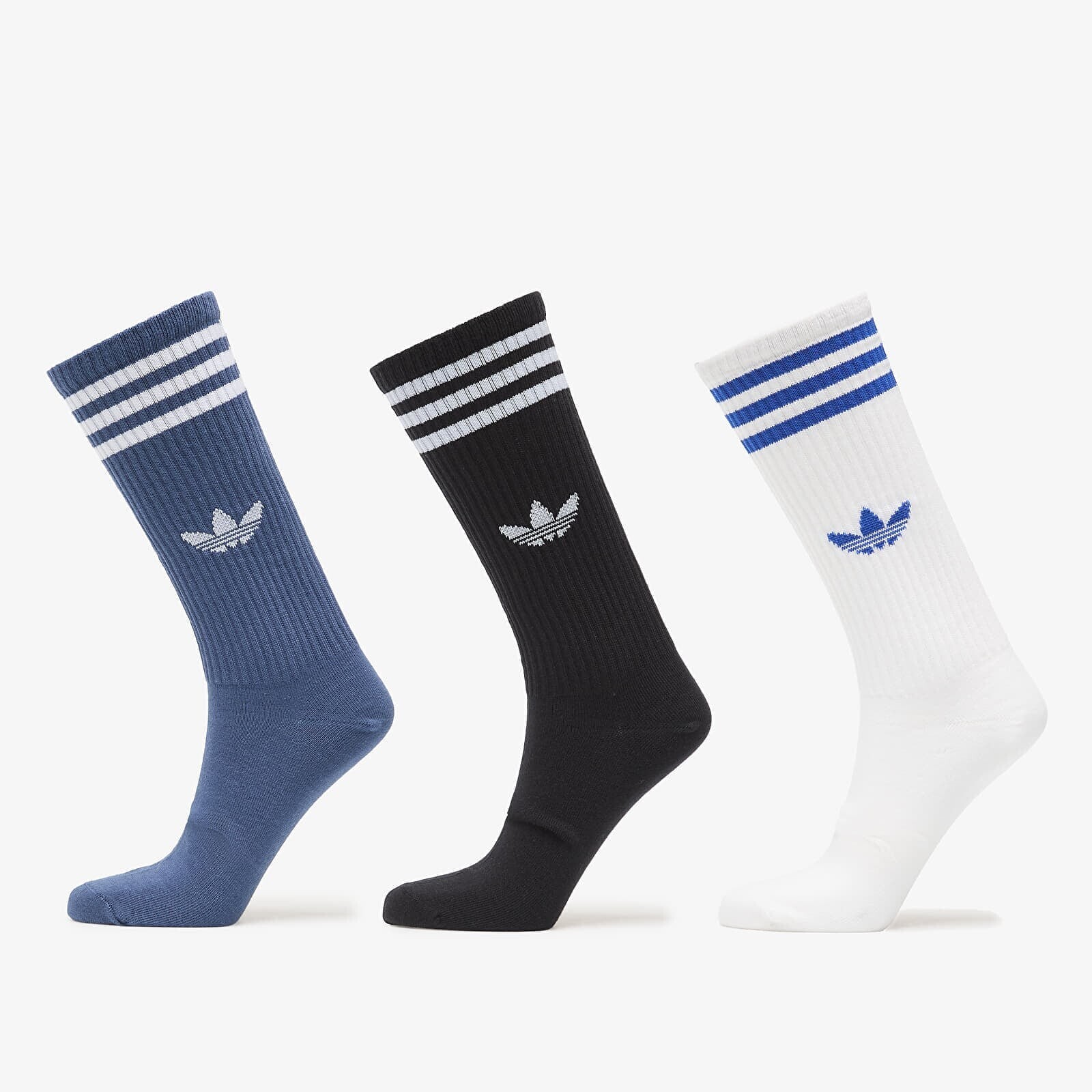 adidas 3S High Crew Sock 3P White/ Navy Marine/ Black XL