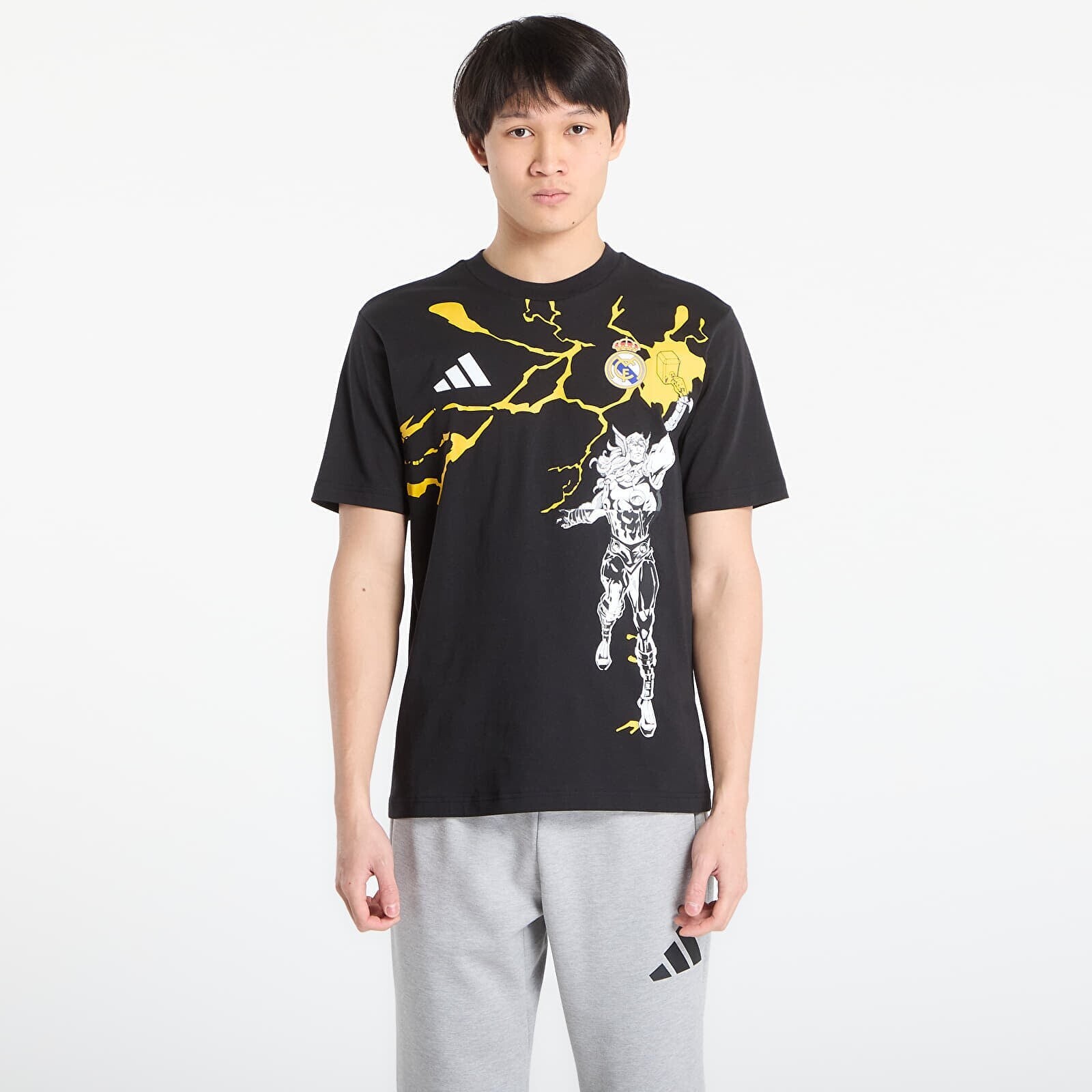 T-shirt adidas Real Marvel Tee Black M