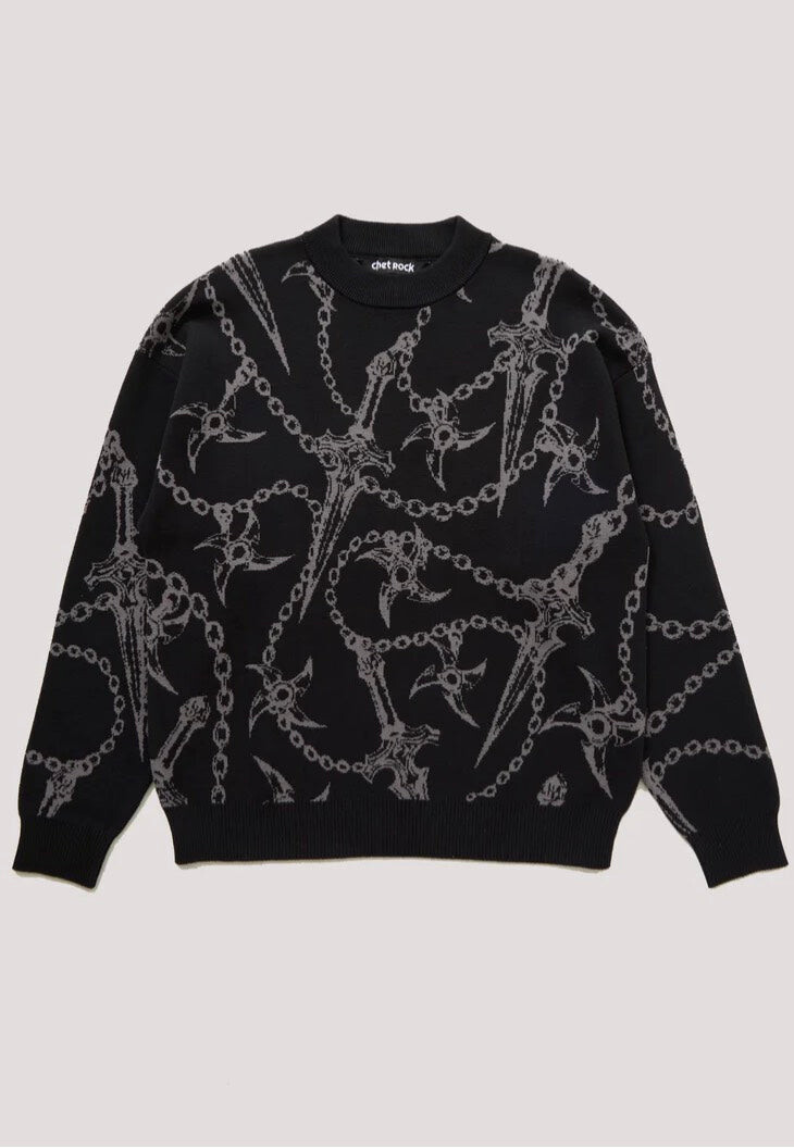 Chet Rock - Dagger Black - Pullover - black - L - 100% Cotton