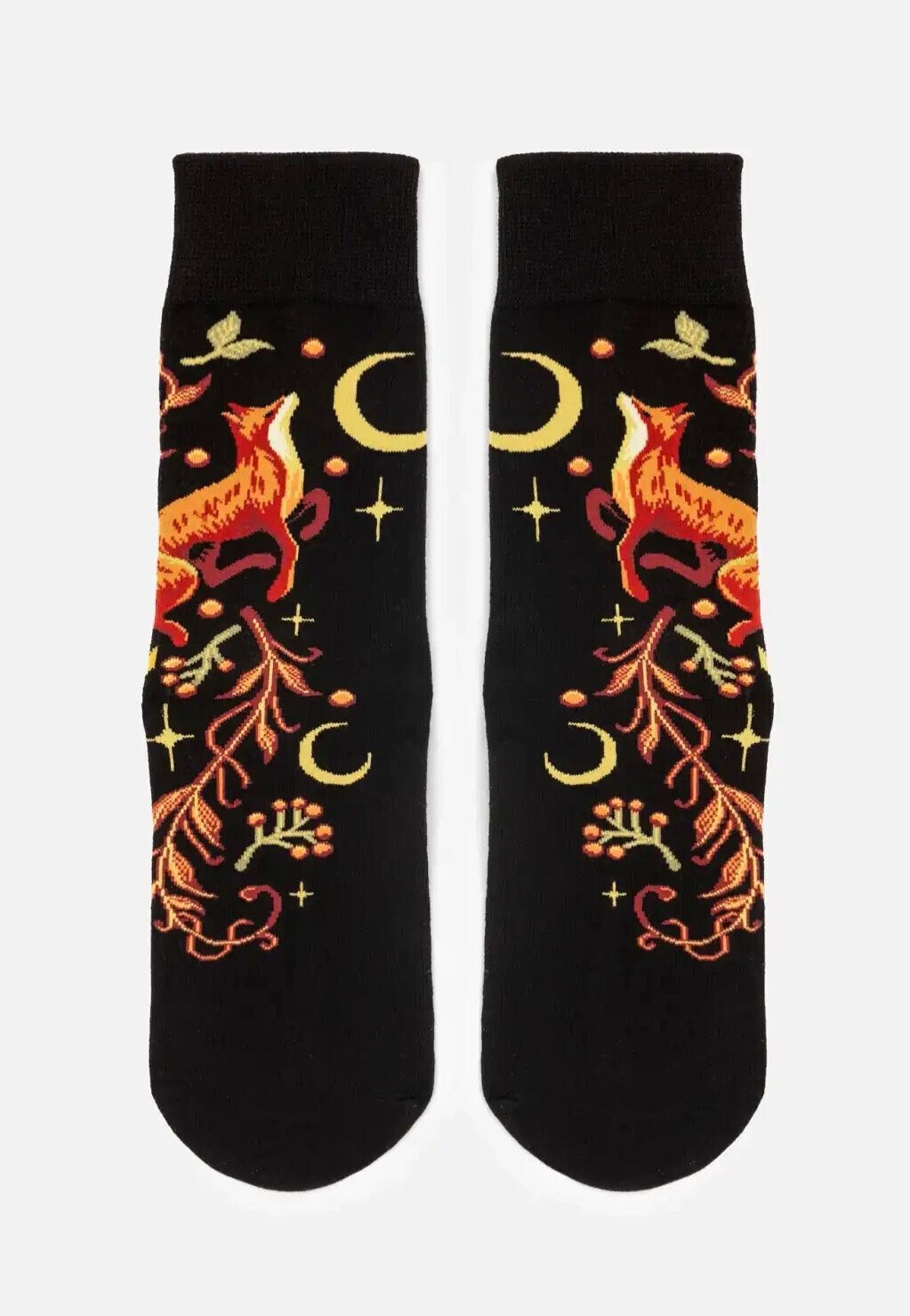 Restyle - Foxes Jacquard Black - Socks