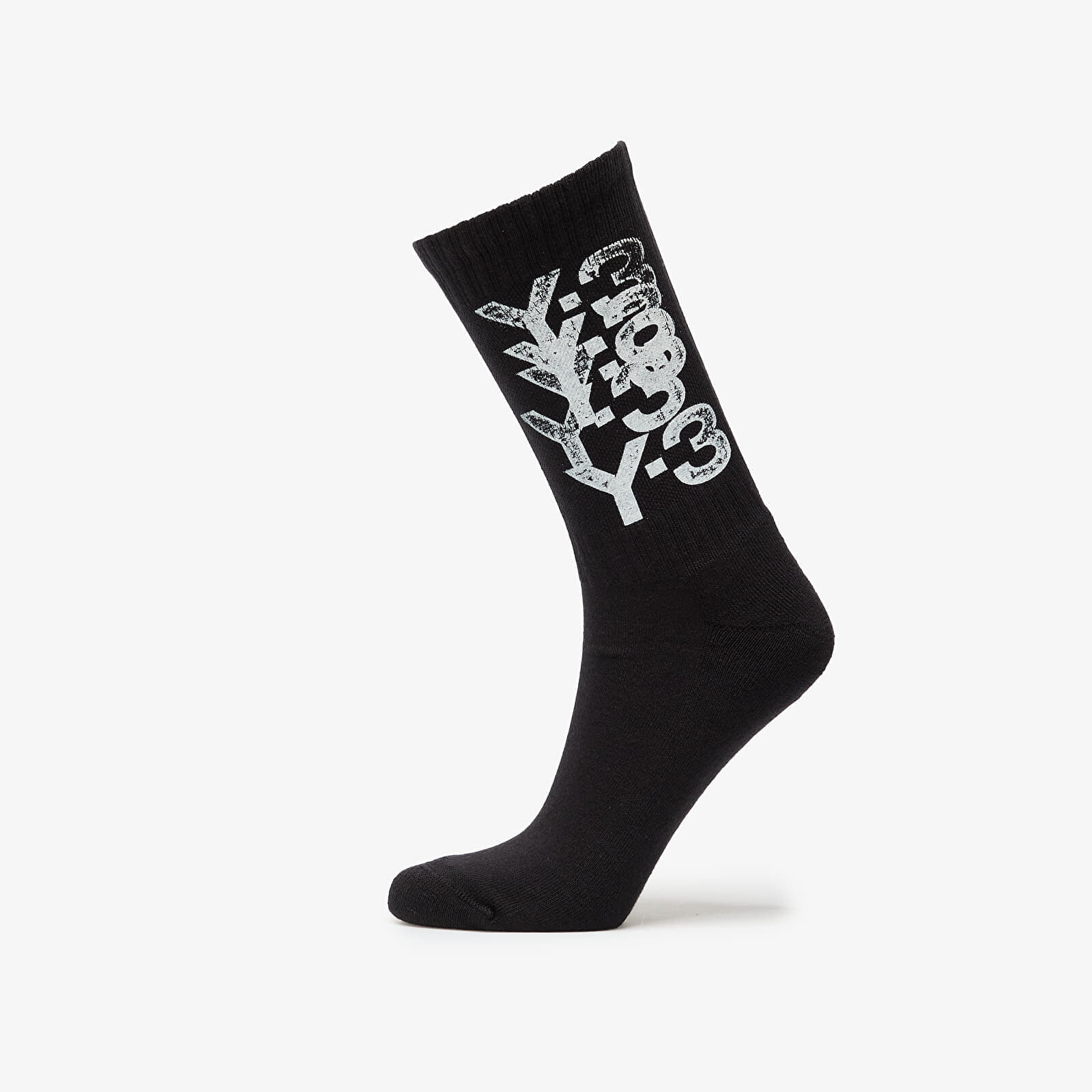 Y-3 Graphic Crew Socks Black L