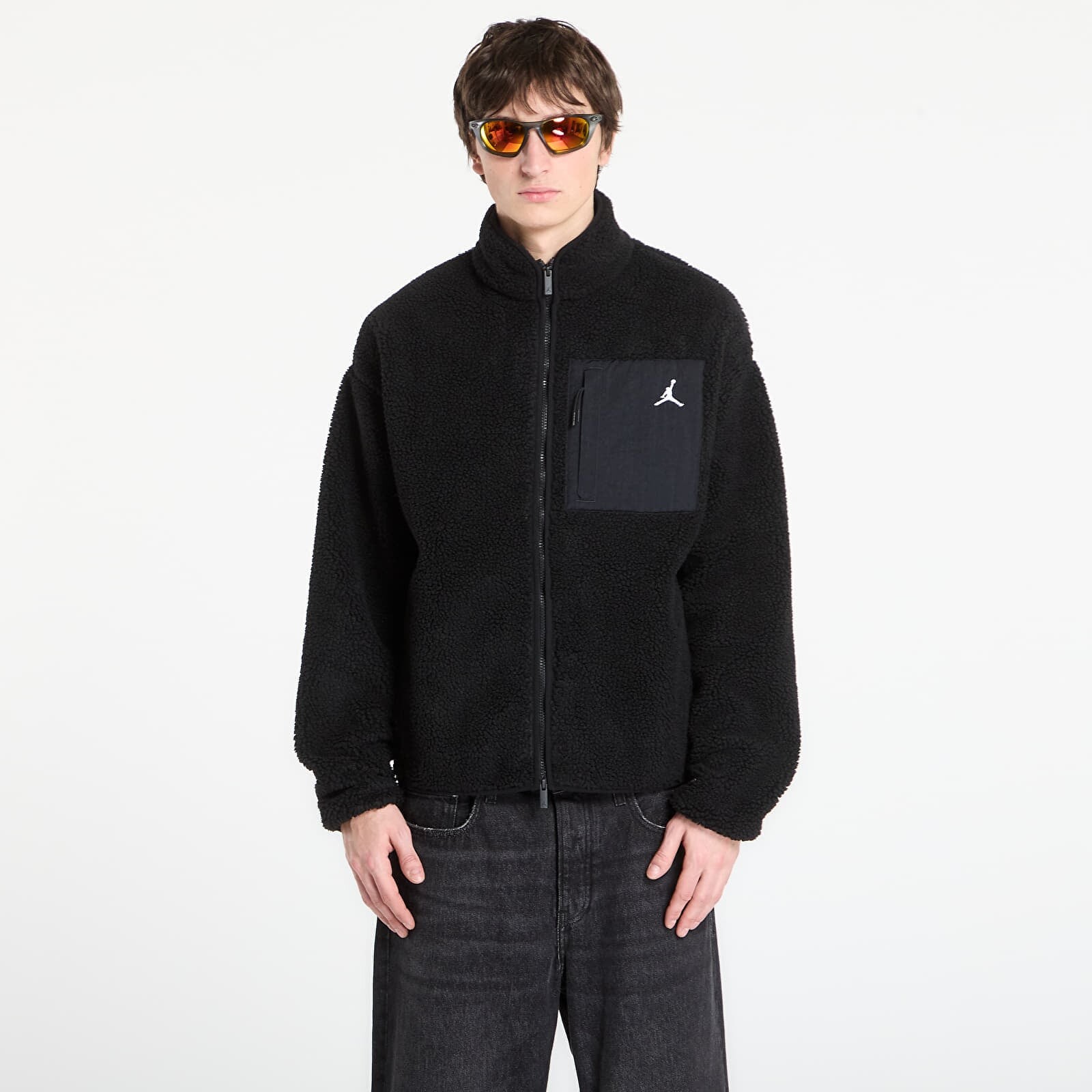 Jacket Jordan Flight Men’s High Pile Shearling Jacket Black/ White XS