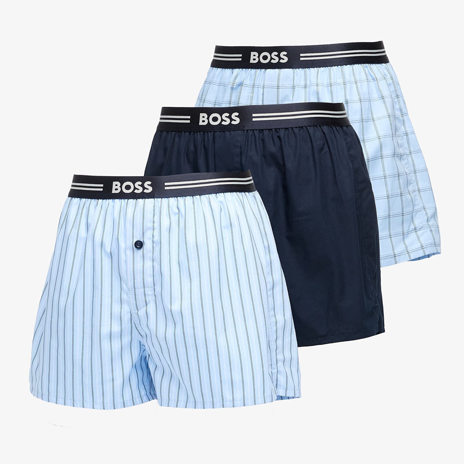 Hugo Boss Woven Boxer 3-Pack Blue L