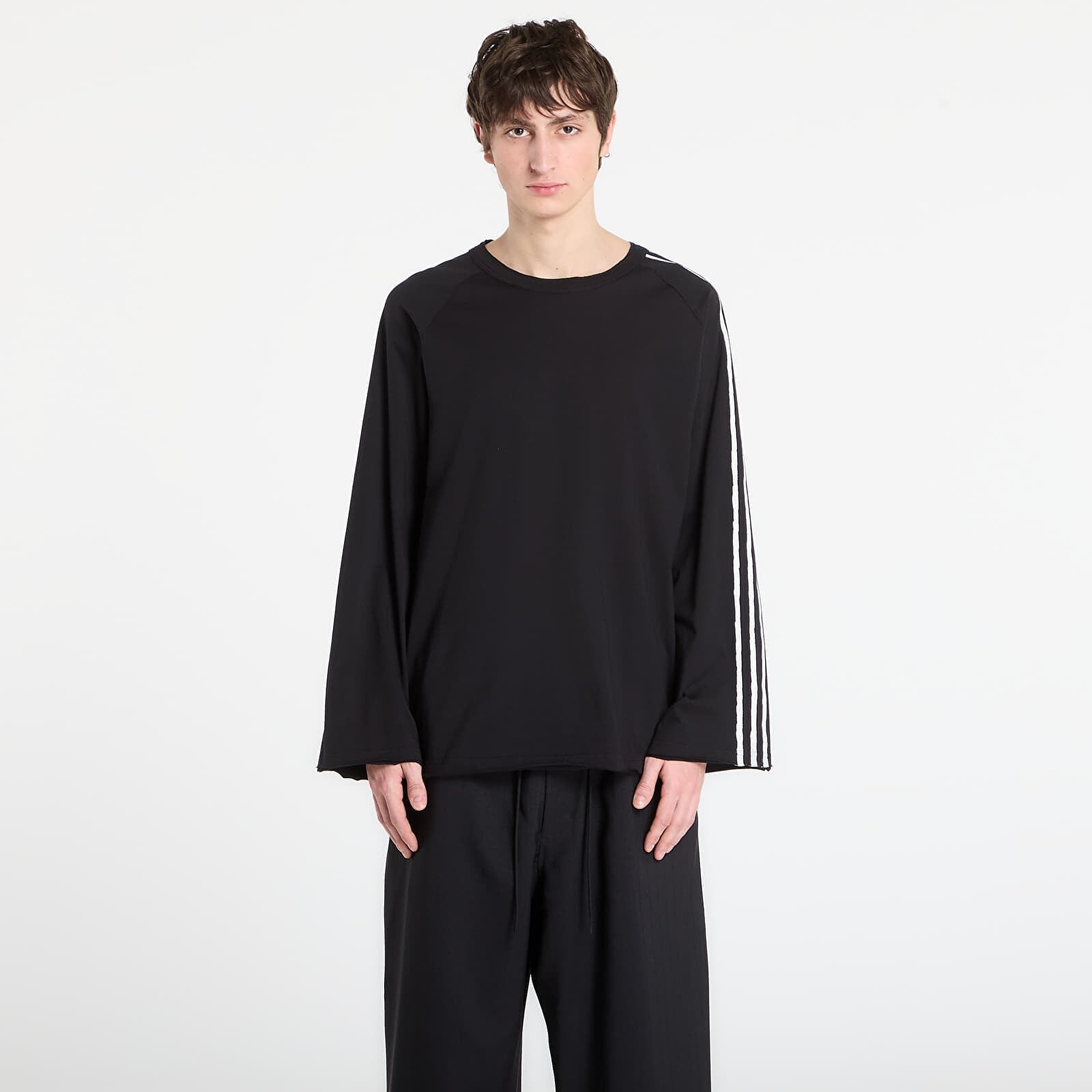 T-shirt Y-3 Raw Edge 3 Stripes Short Sleeve T-Shirt Black M