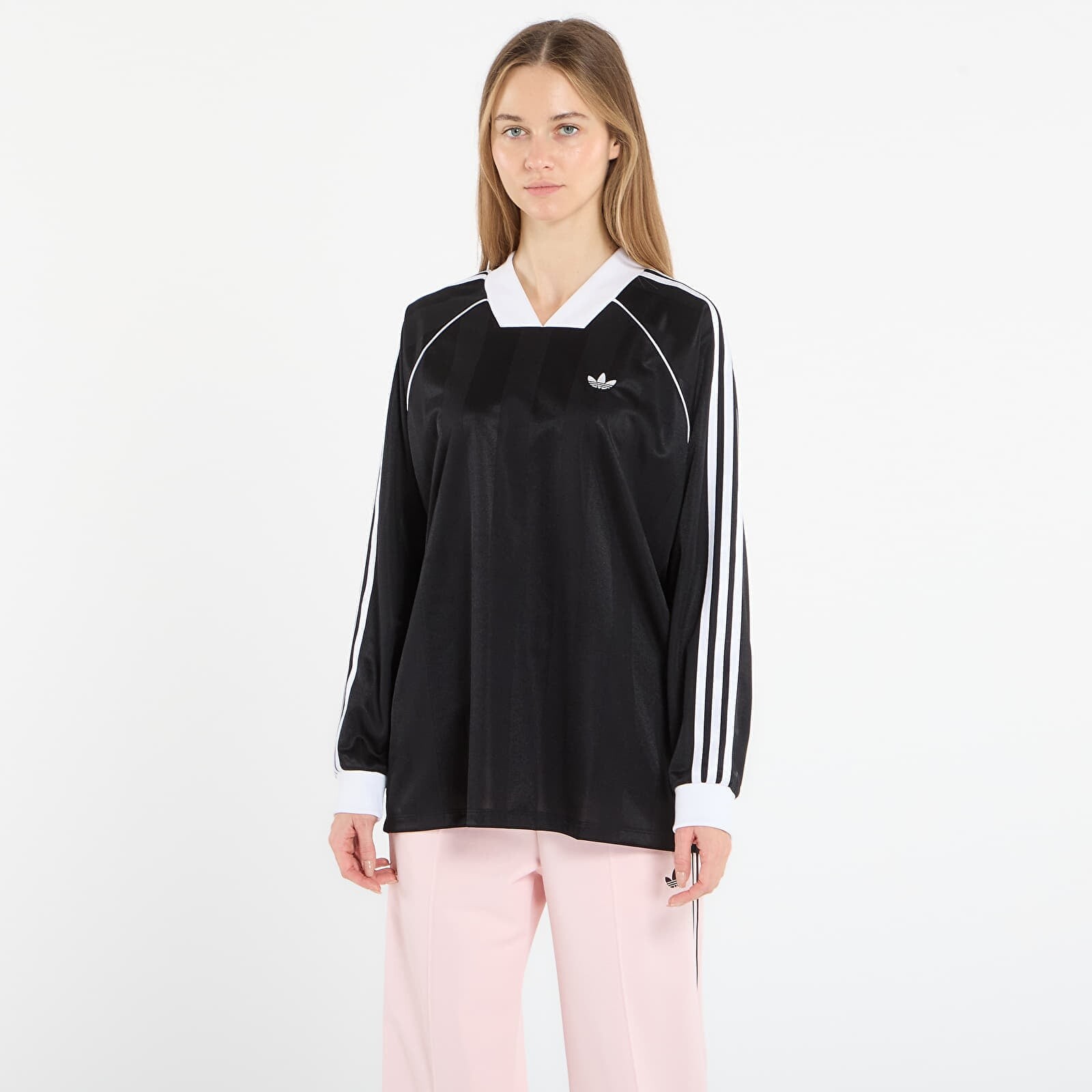 T-shirt adidas 3S Jaquard Ls Black S