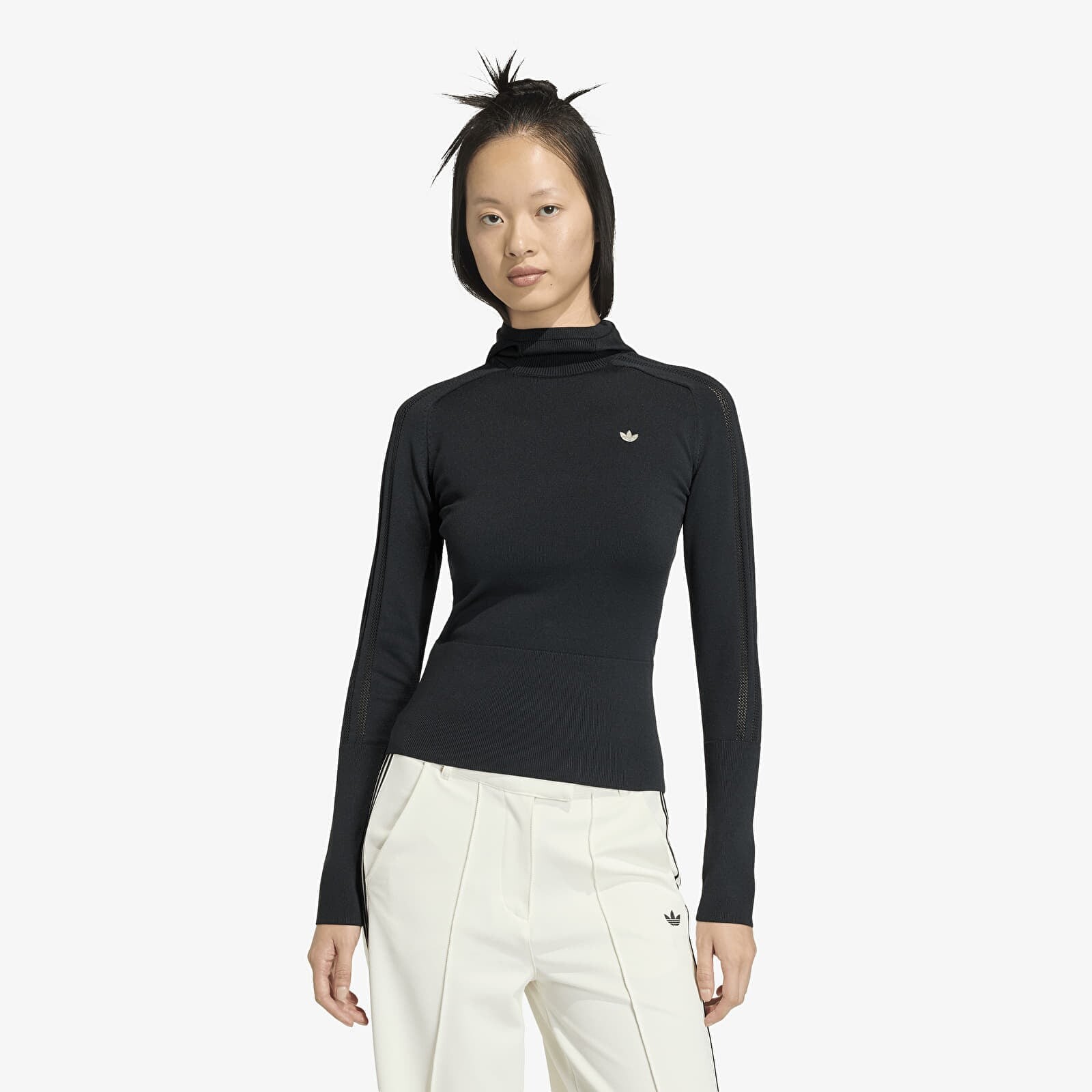 T-shirt adidas Knit Hooded Ls Black XL