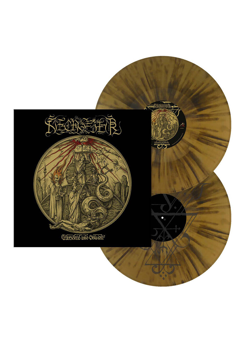 Necrofier - Transcend Into Oblivion Ltd. Gold w/Black - Splattered 2 Vinyl