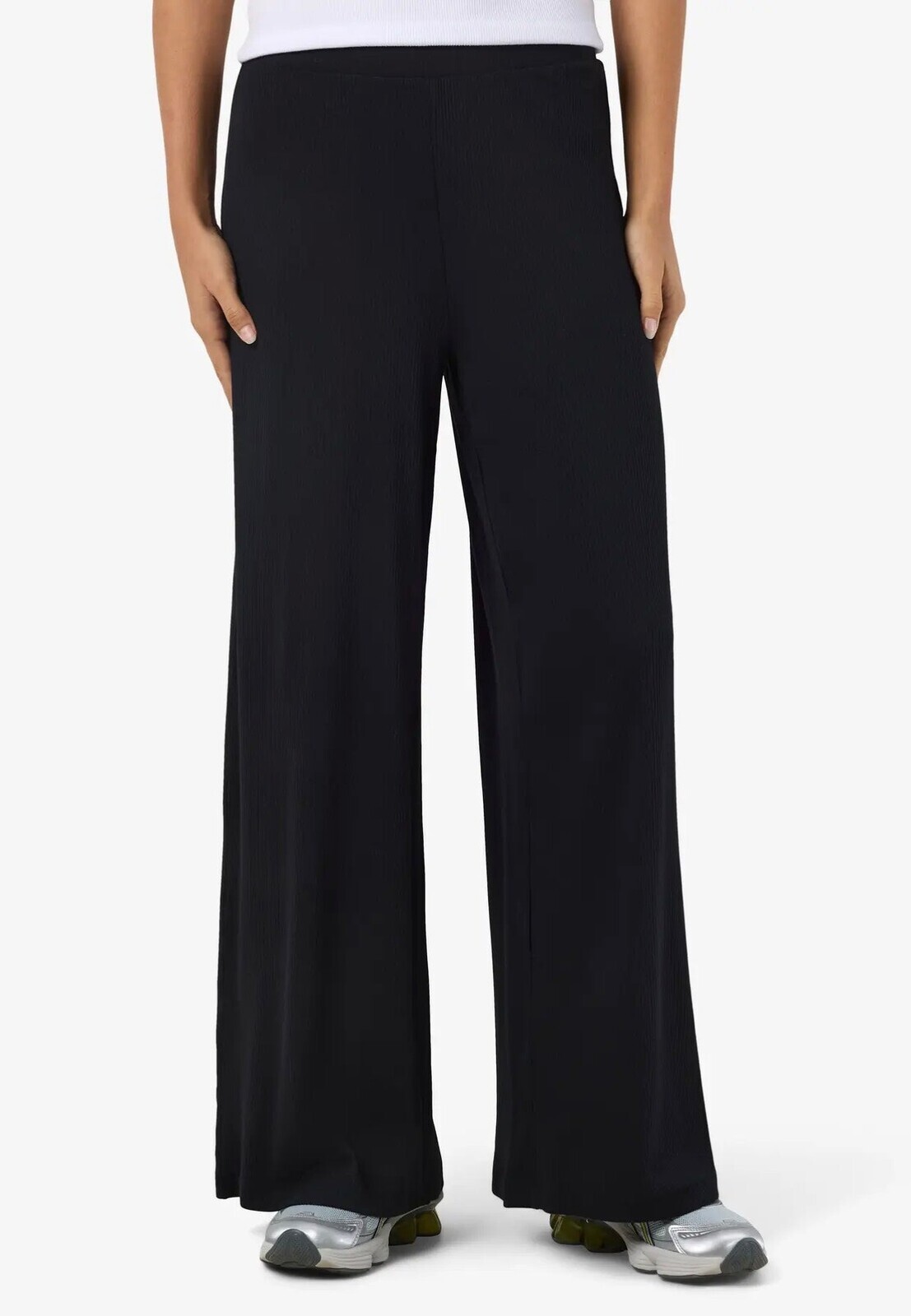 Noisy May - Pasa Wide Black - Pants - black - L - Cotton