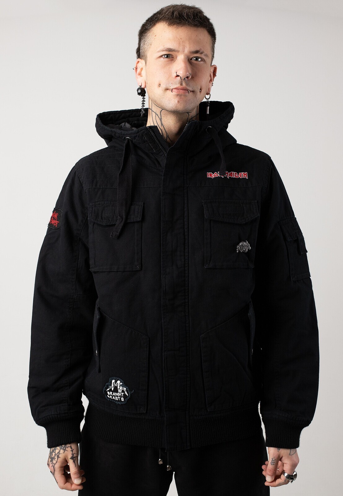 Brandit x Iron Maiden - IRM Bronx - Jacket - black - XL - Shell: 100% Cotton; Lining: 100% Polyester