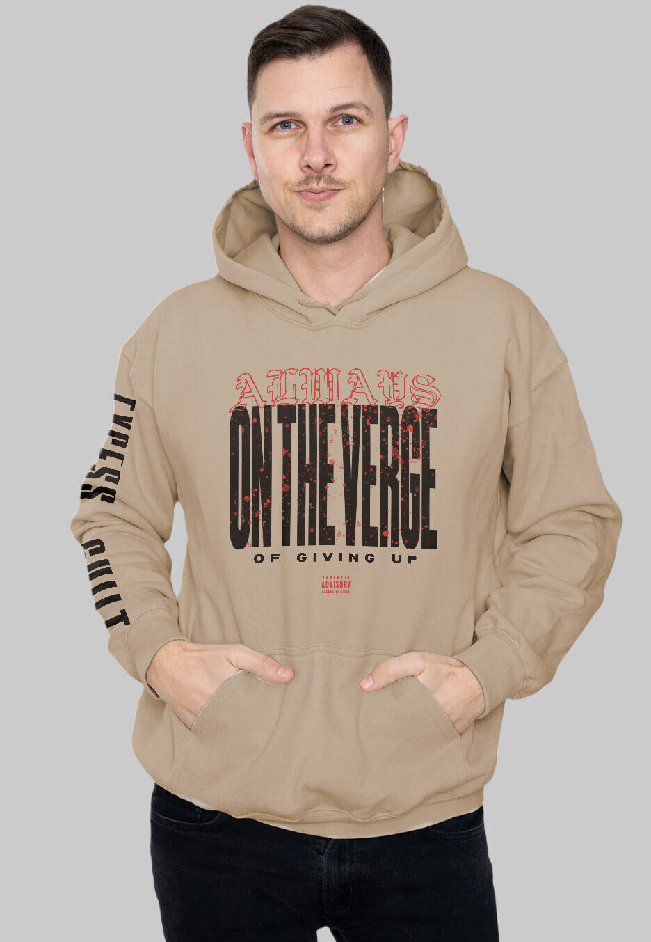 Thrown - On The Verge Sand - Hoodie - beige - L - 50% Cotton, 50% Polyester