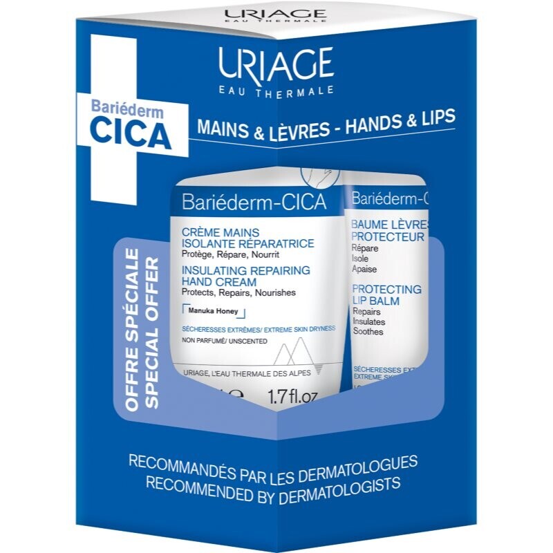 Uriage Bariéderm Cica Hands & Lips Set set for very dry skin