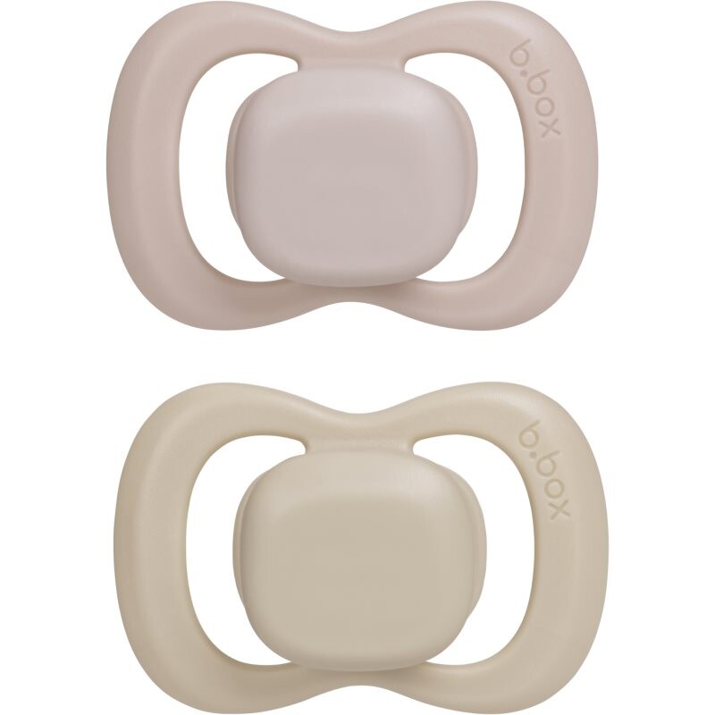 B.Box Silicone 6m+ dummy Blush/Latte 2 pc