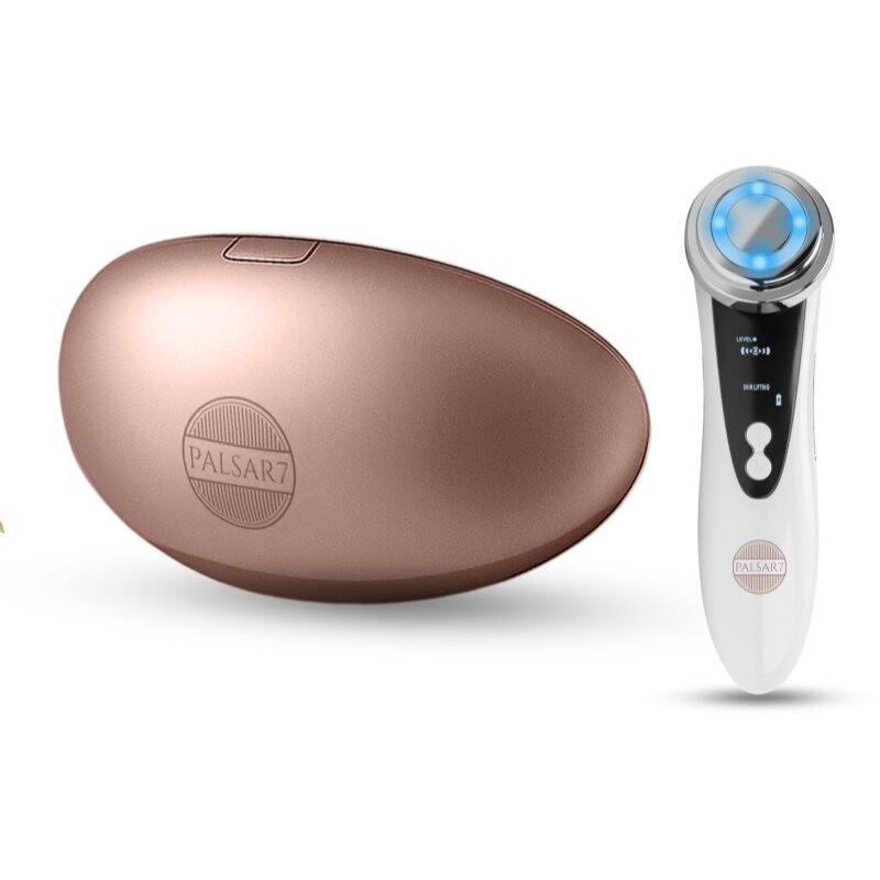 PALSAR7 Exclusive Set LED Lip Mask & Galvanic Iron set at a reduced price Rose Gold