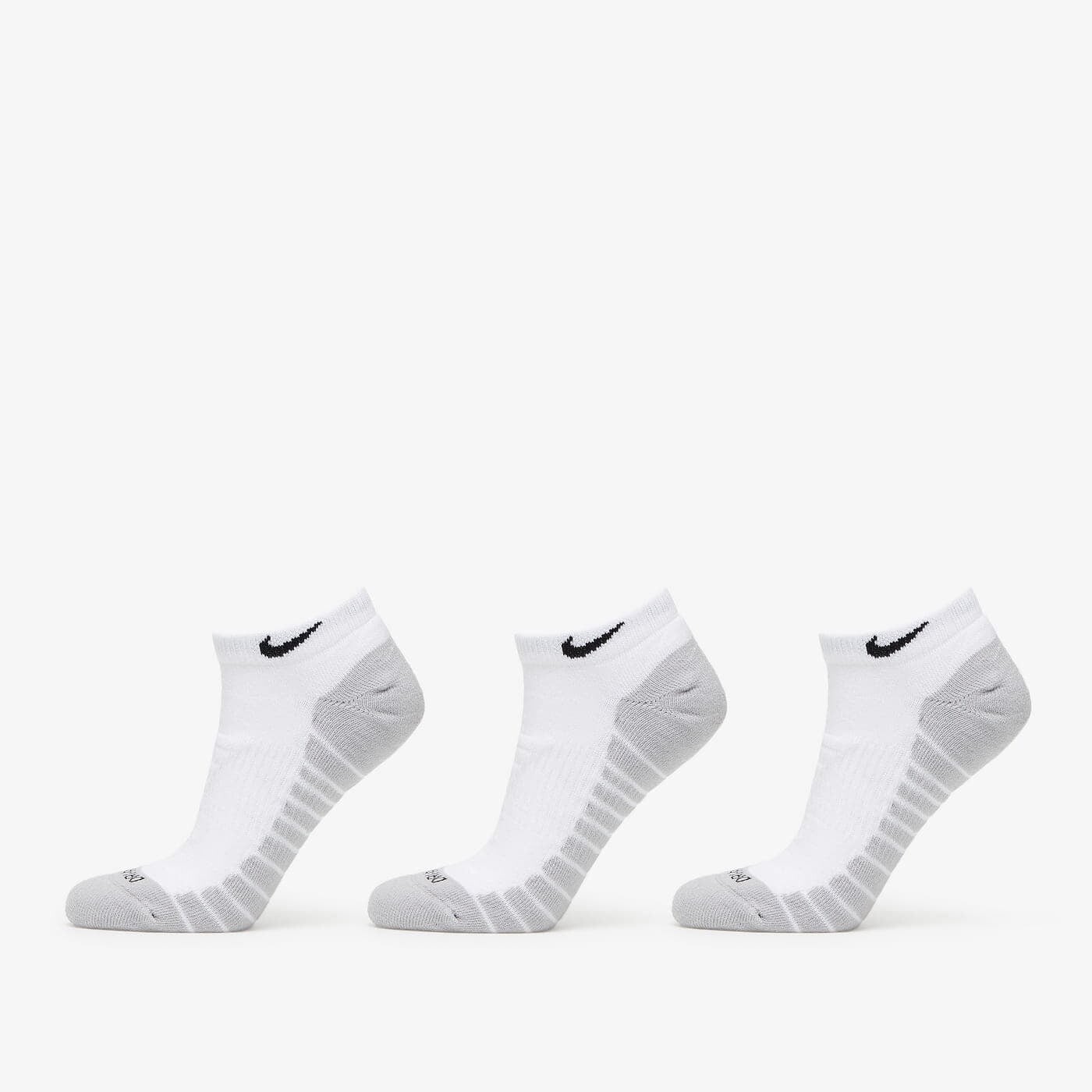 Nike Everyday Max Cushioned Training No-Show Socks 3-Pack White L