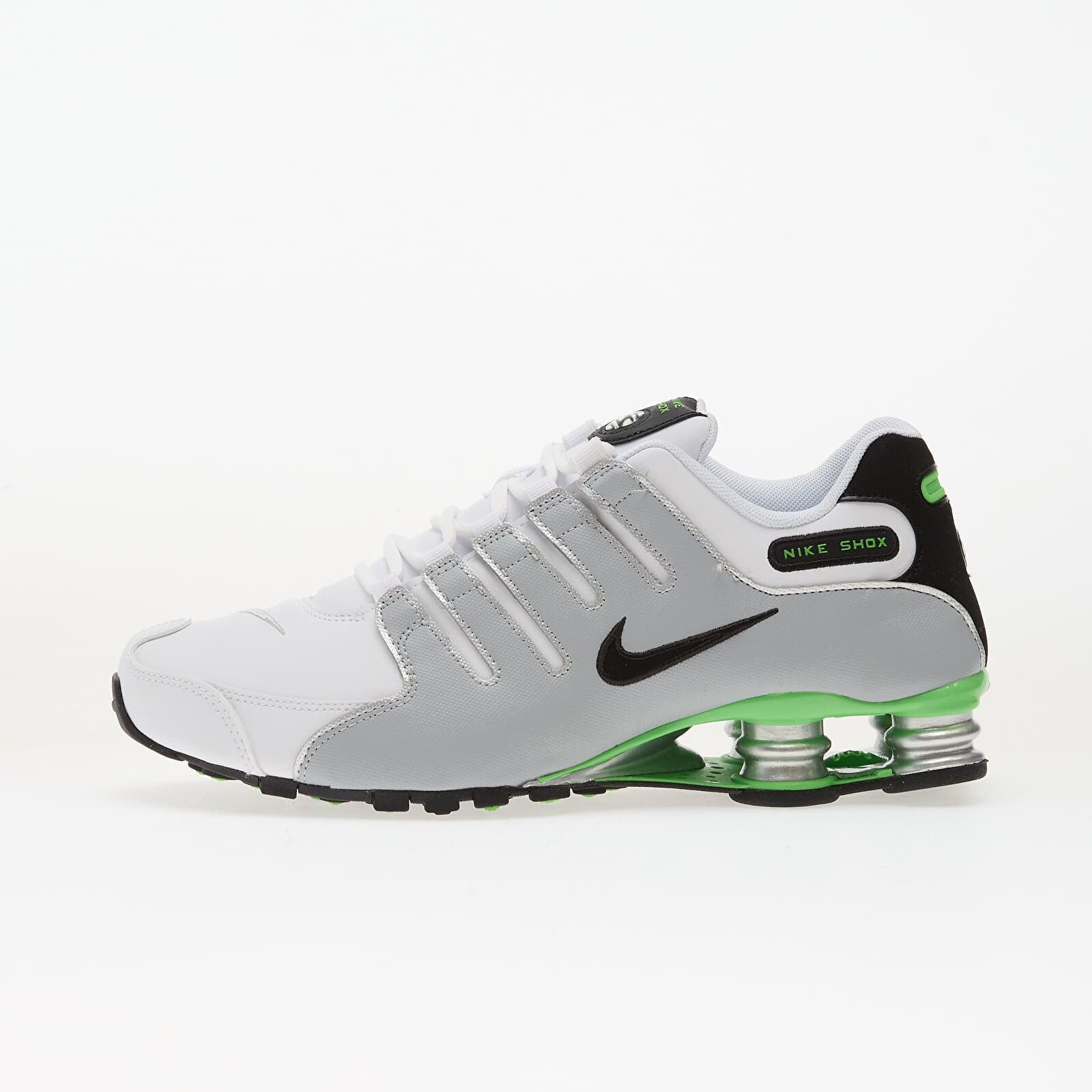 Sneakers Nike Shox Nz White/ Black-Metallic Silver-Green Pulse UK 10.5