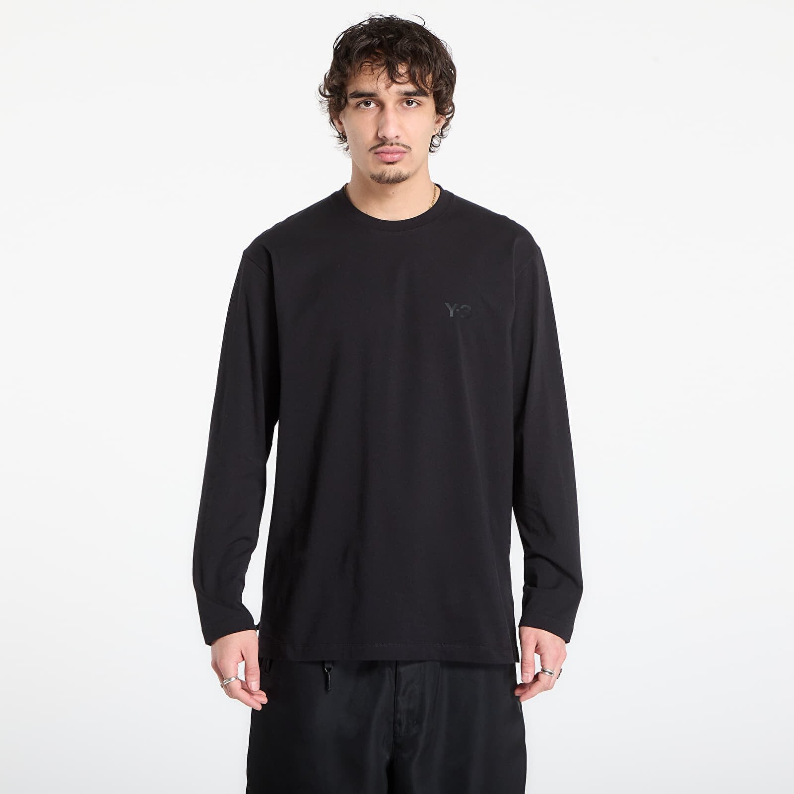 T-shirt Y-3 Logo Long Sleeve Long-Sleeve Top Black/ Black XL