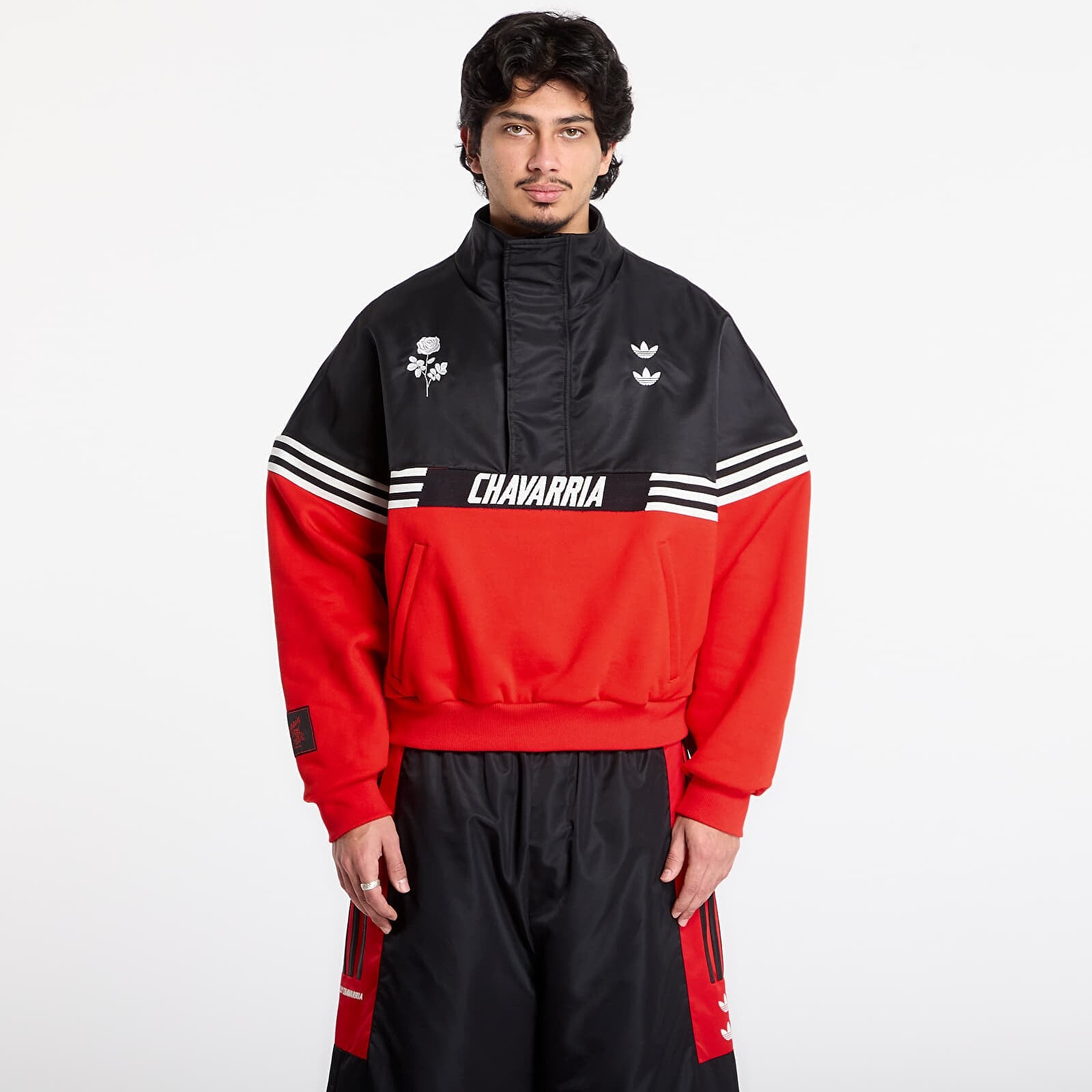 Sweatshirt adidas x Willy Chavarria Gomez Halfzi Black/ Red L