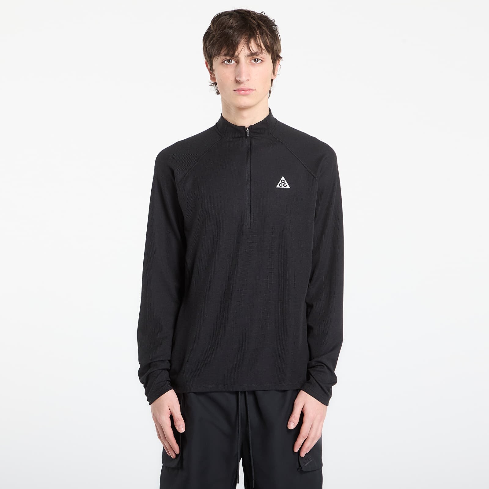 T-shirt Nike ACG Men's Dri-FIT Mid-Layer 1/4-Zip Trail Running Top Black/ Black/ Summit White XL