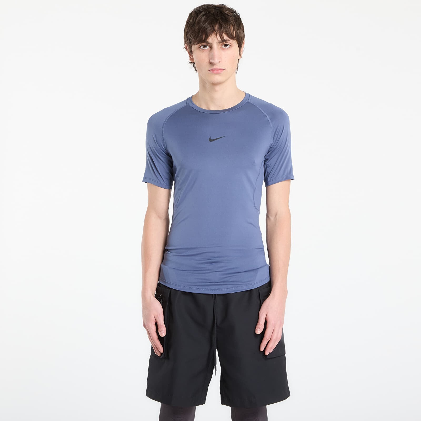 T-shirt Nike Pro Men's Dri-FIT Tight Short-Sleeve Fitness Top Diffused Blue/ Black M