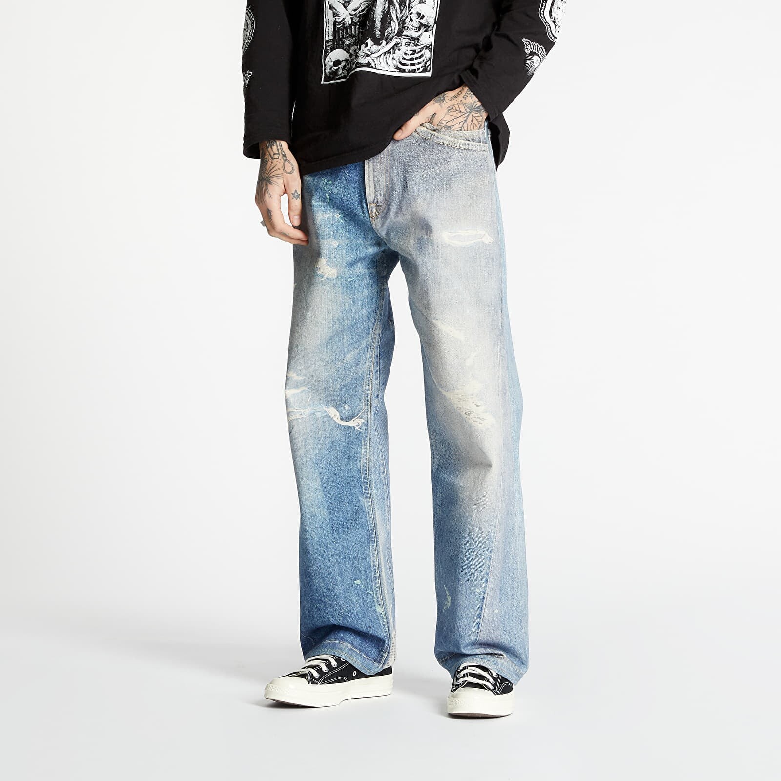 Pants OUR LEGACY Digital Denim Print Blue W32/L32