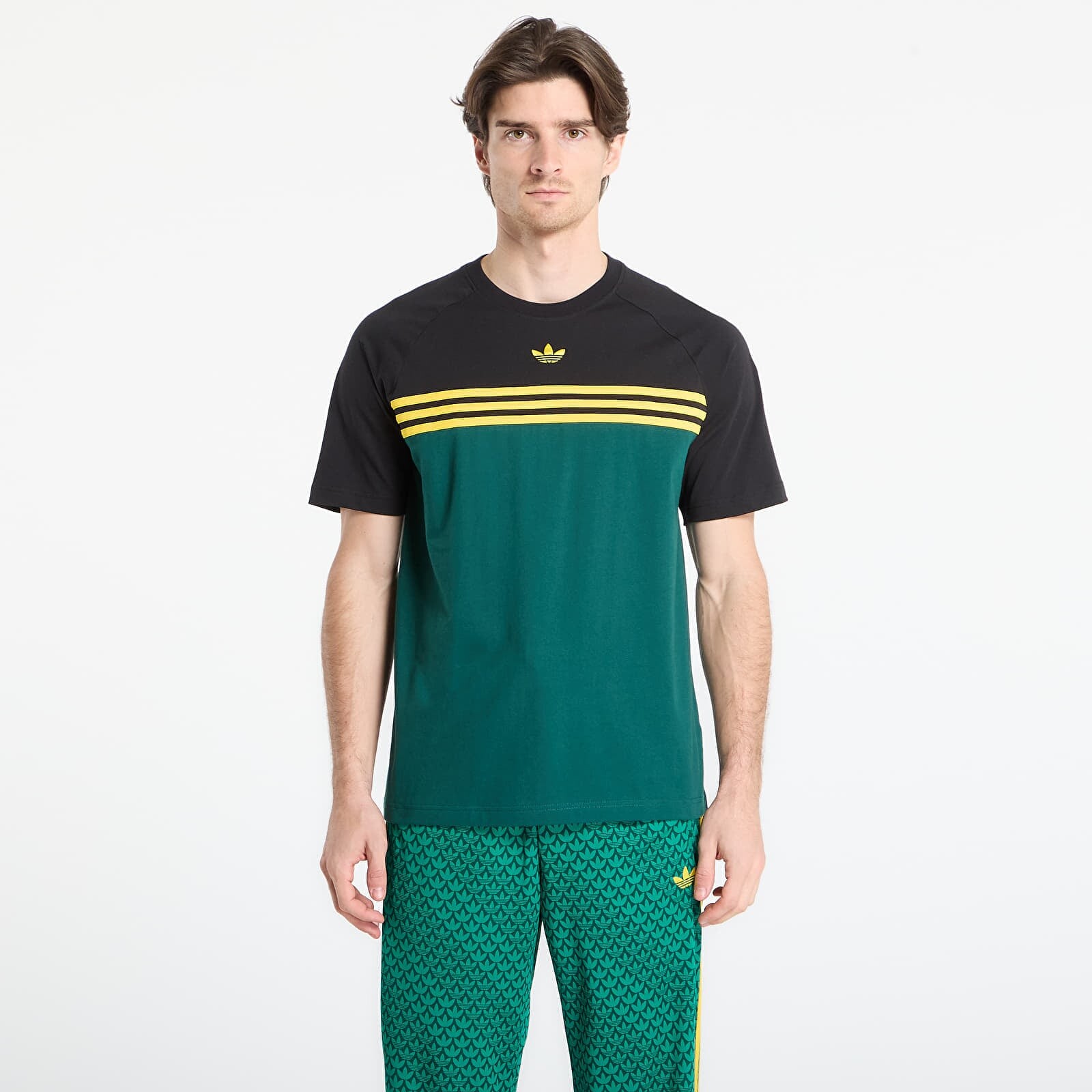 T-shirt adidas Chest Stripes T-Shirt Collegiate Green L