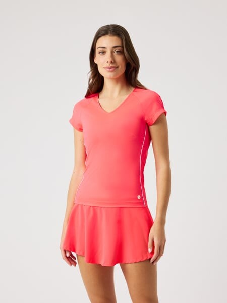 Björn Borg Ace V-neck T-shirt Pink, L
