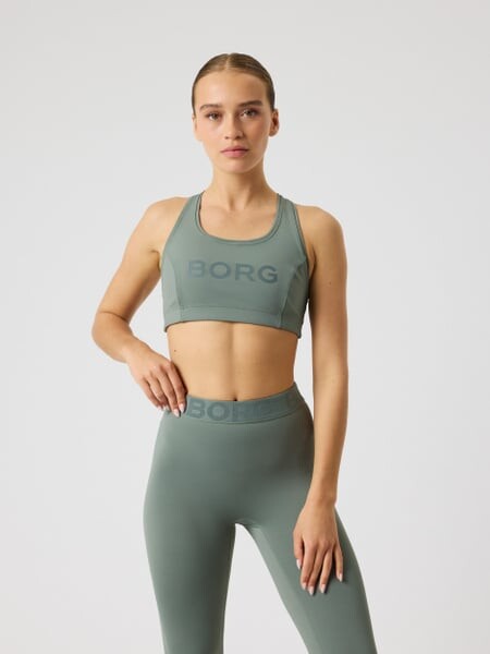 Björn Borg Borg Mid Support Sports Bra Green, L