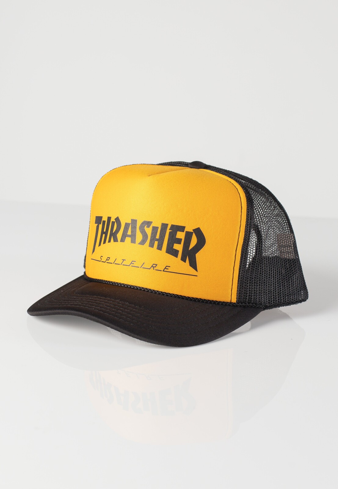 Thrasher x Spitfire - Trucker Black/Gold/Black - Cap