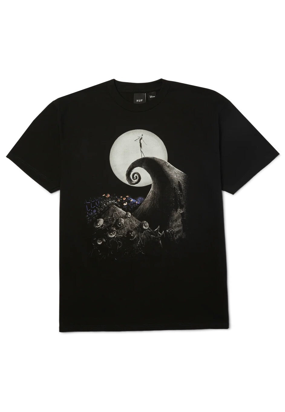 HUF x The Nightmare Before Christmas - Spiral Hill Black - T-Shirt - black - L - Jersey