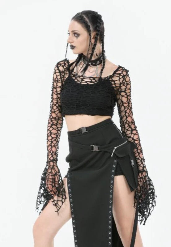 Dark In Love - Punk Distressed Crop - Top