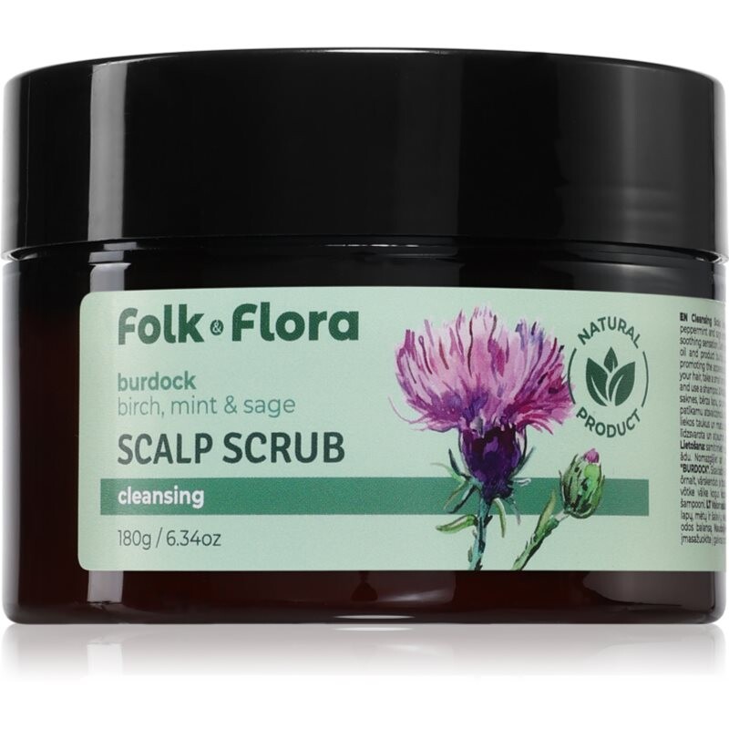 Folk & Flora Burdock scalp scrub 180 g