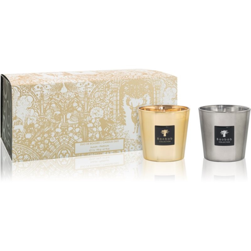 Baobab Collection Aurum & Platinum Les Exclusives Duo Candle Box gift set