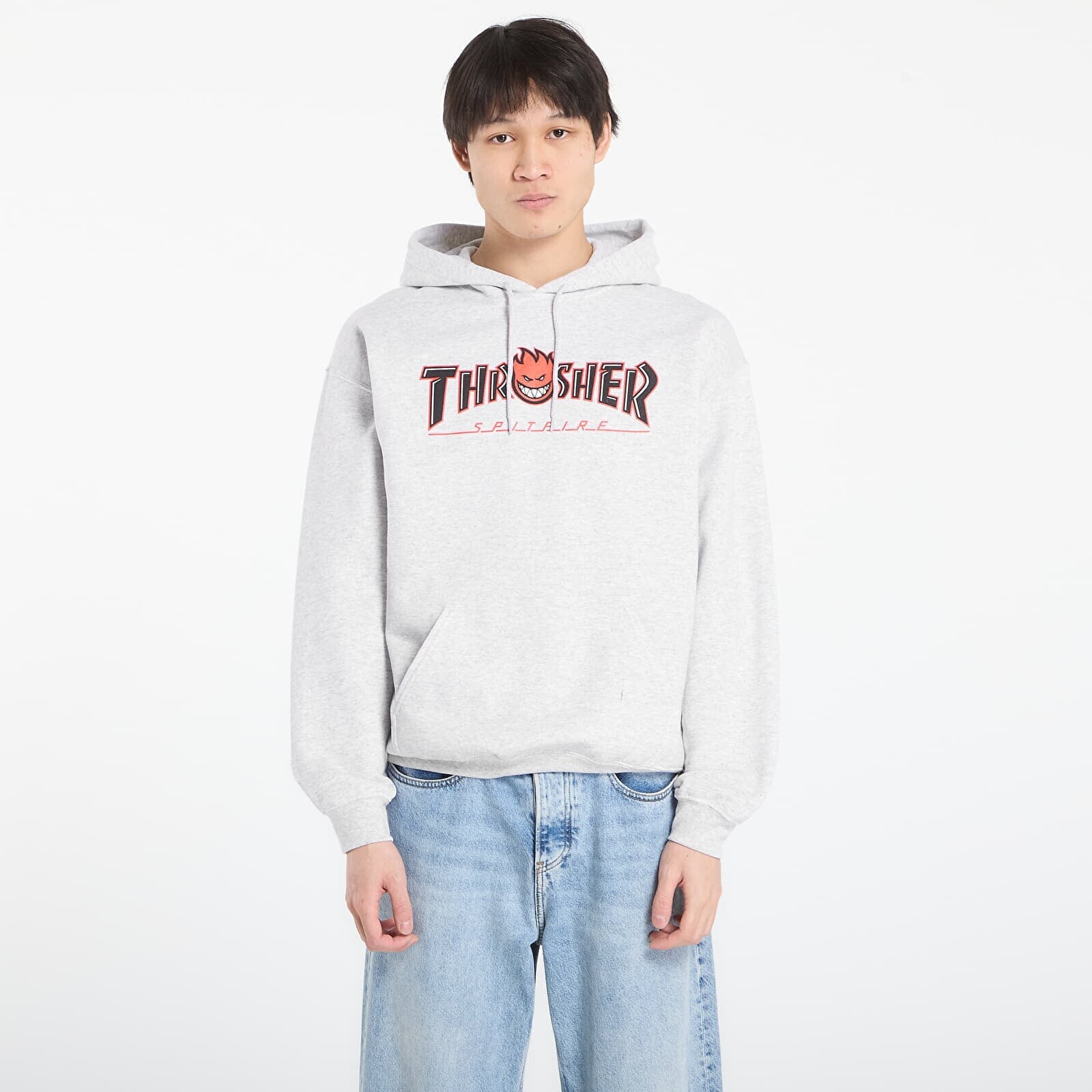 Sweatshirt Thrasher x Spitfire Big Head Outline Hoodie Ash Grey L
