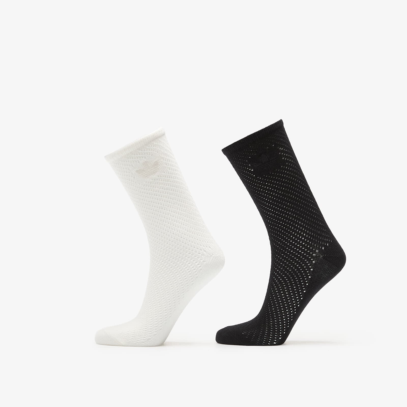 adidas Crochet Crew Sock 2-Pack Off White/ Black S
