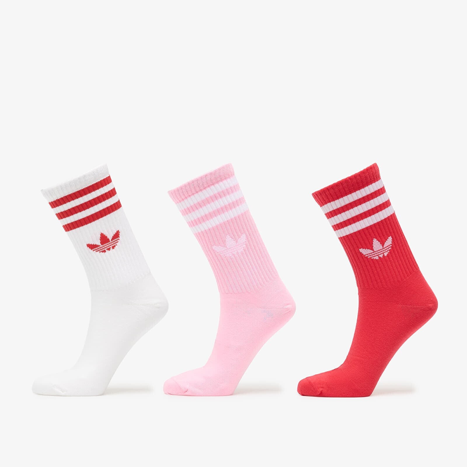 adidas 3S Crew Socks 3-Pack True Pink/ Active Pink/ White M