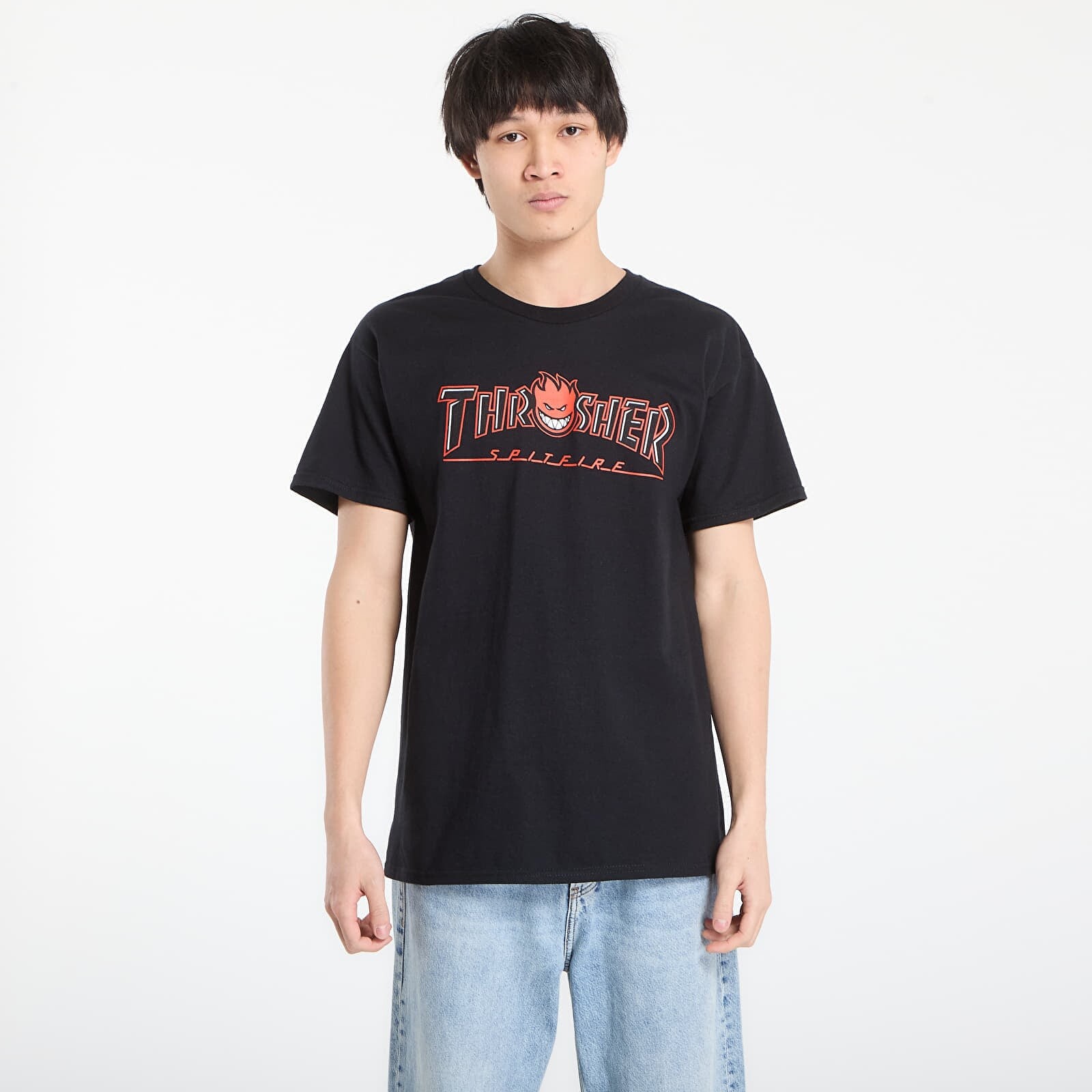 T-shirt Thrasher x Spitfire Big Head Outline T-Shirt Black M