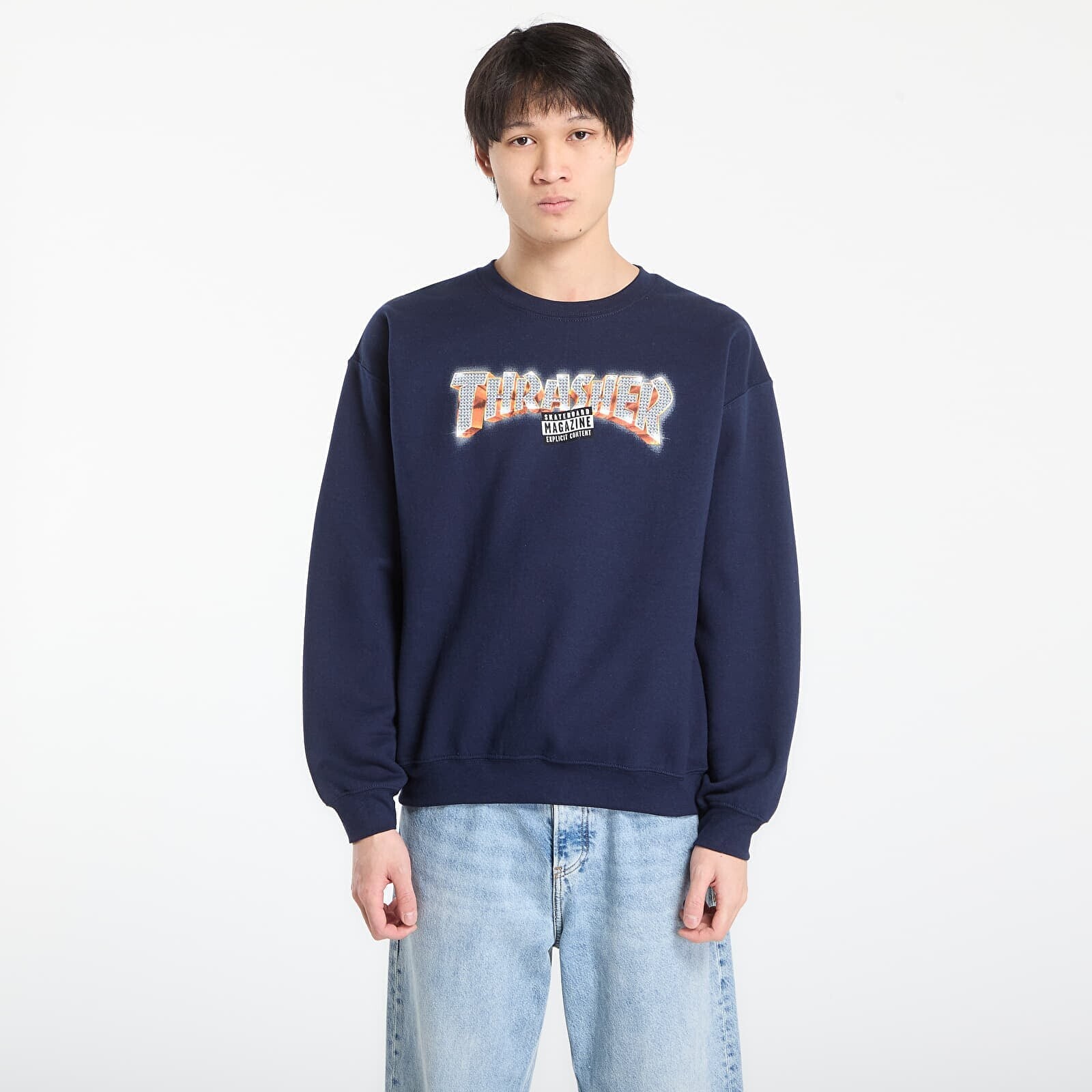 Sweatshirt Thrasher Explicit Crewneck Navy XL